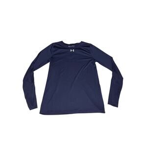 Under Armour Men’s Navy HeatGear Long Sleeve Athletic Shirt Size Small